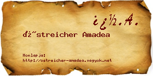 Östreicher Amadea névjegykártya